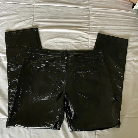Zara motto patent faux leather legging pants - Picture 4 of 8